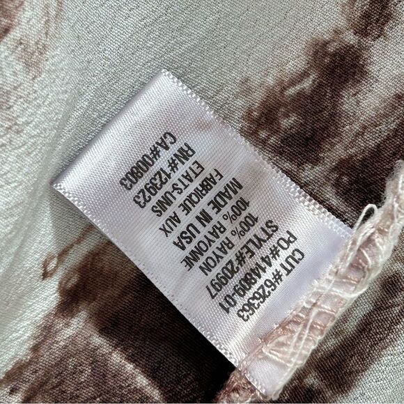 XCVI Tie Dye Green Brown Midi Skirt - Picture 8 of 8